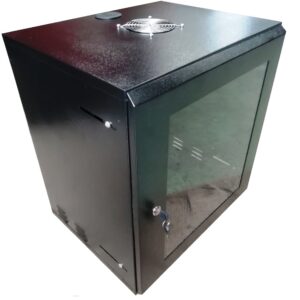 Gabinete Rack 12UR x 19" x 400mm Lat Comp Puerta Met. Visor Acrilico