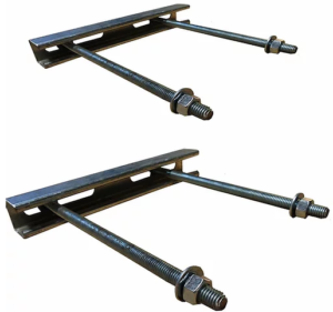 Sujecion a Poste  para Tableros o Racks mediante Riel Unistrut RUC con Hilos corridos de 1/2" Tuercas y Golillas